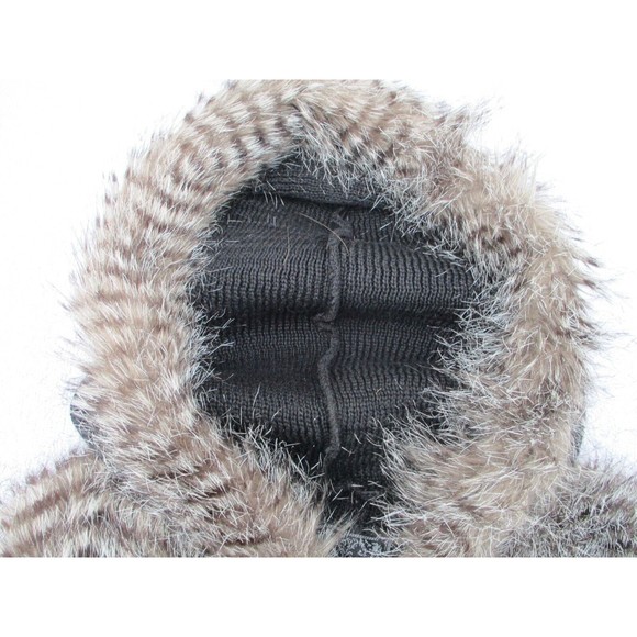 Beverly Hills Faux Fur Sweater Vest Women’s Size Large  Black Brown Hood - Picture 12 of 16